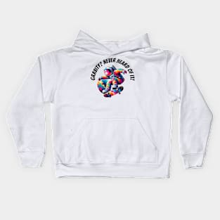 Gravity? Never Heard of it - Funny Astronaut on a Skateboard Kids Hoodie